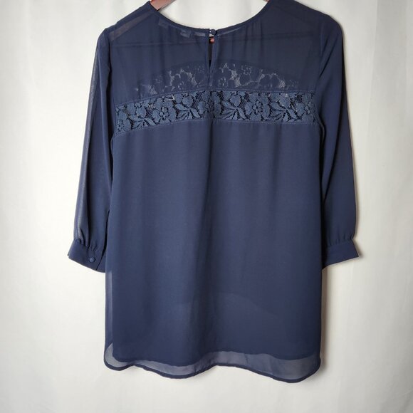 French Connection Lace-detail Flowy Blouse - Picture 2 of 5